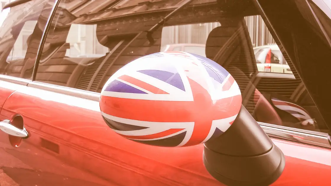 Driving in the UK Guide British Union Jack on Car