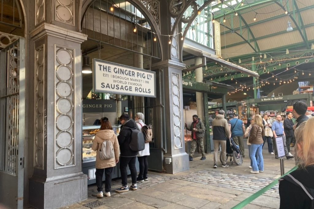 The Ginger Pig stand at Borough Market in London