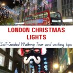 Pinterest pin of London Christmas lights self-guided tour