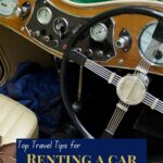 Vintage British Car with Travel Tips for UK car rentals