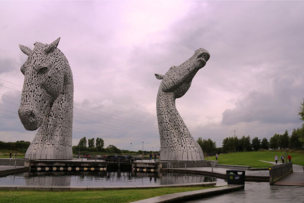 Day trips from Edinburgh: the Kelpies metal horse head sculptures