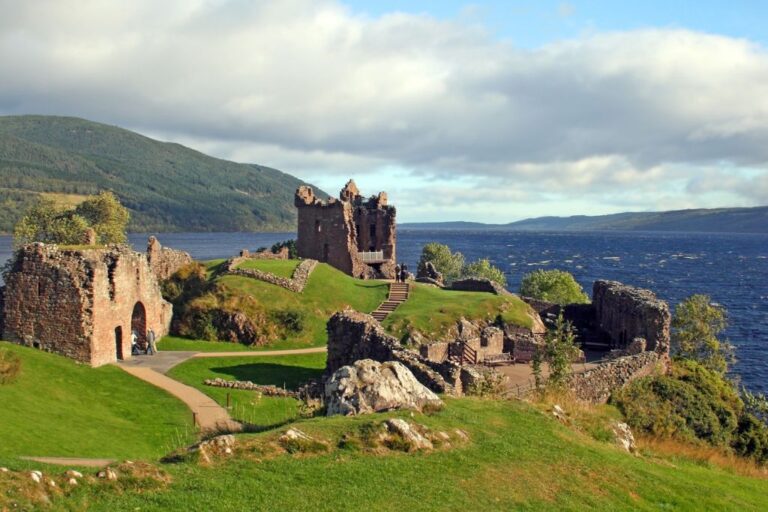 Day trips from Edinburgh Urquhart Castle on the banks of Loch Ness