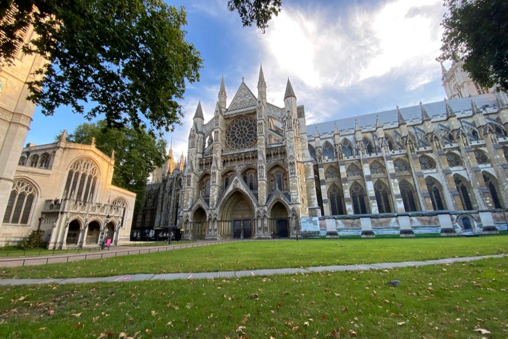 Grounds of Westminster Abbey in London.