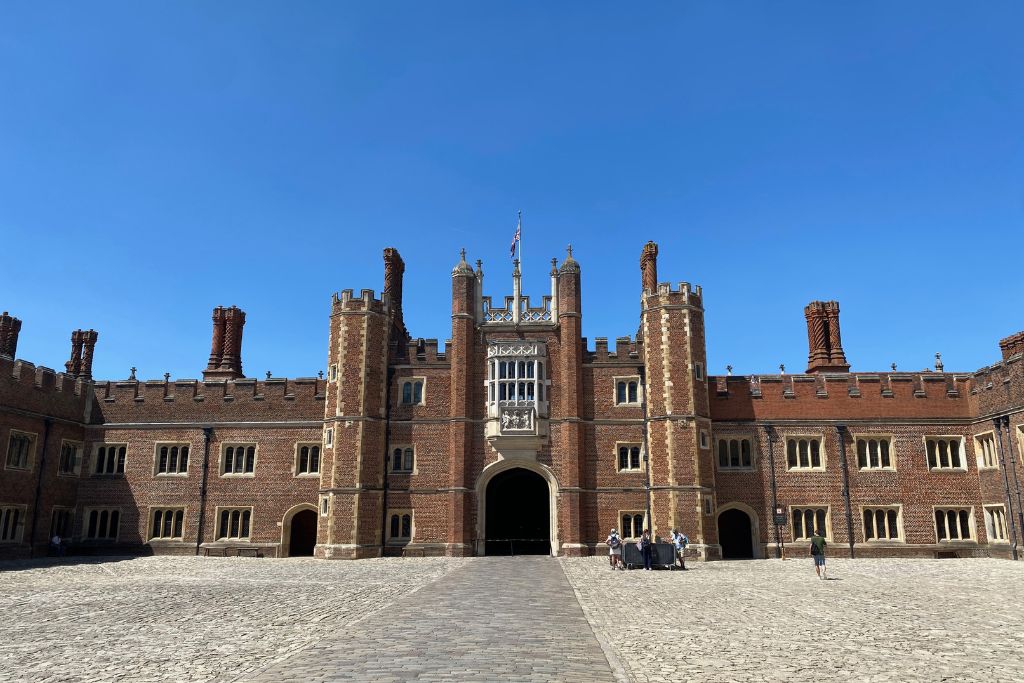 Hampton Court Palace courtyard - one of the best day trips from London.