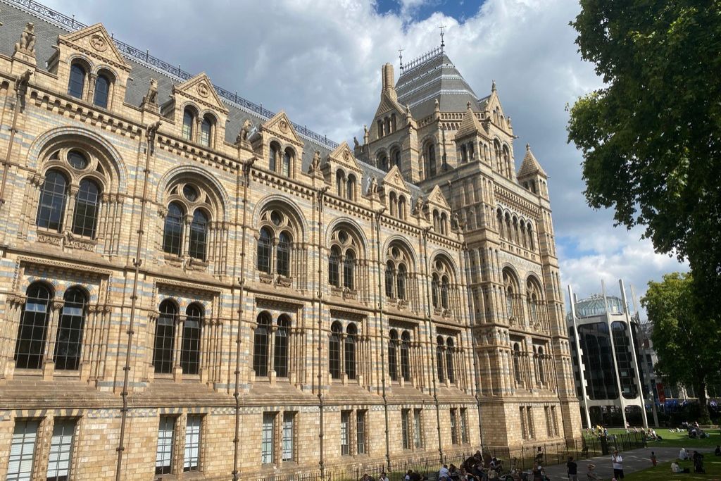 Exterior of the Natural History Museum in South Kensington, London